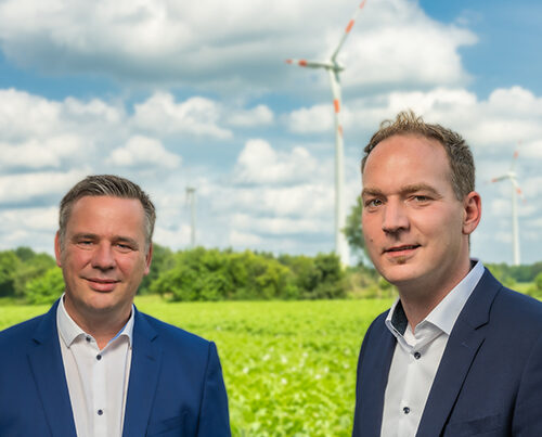 Maik Schlapmann und Tobias Wilming, Geschäftsführer von XERVON Wind